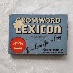 Parker Brothers Vintage 1938 Crossword Lexicon Game
